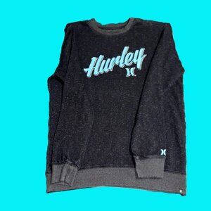 Hurley Logo Crewneck Sweatshirt Men’s Gray Long Sleeve Pullover